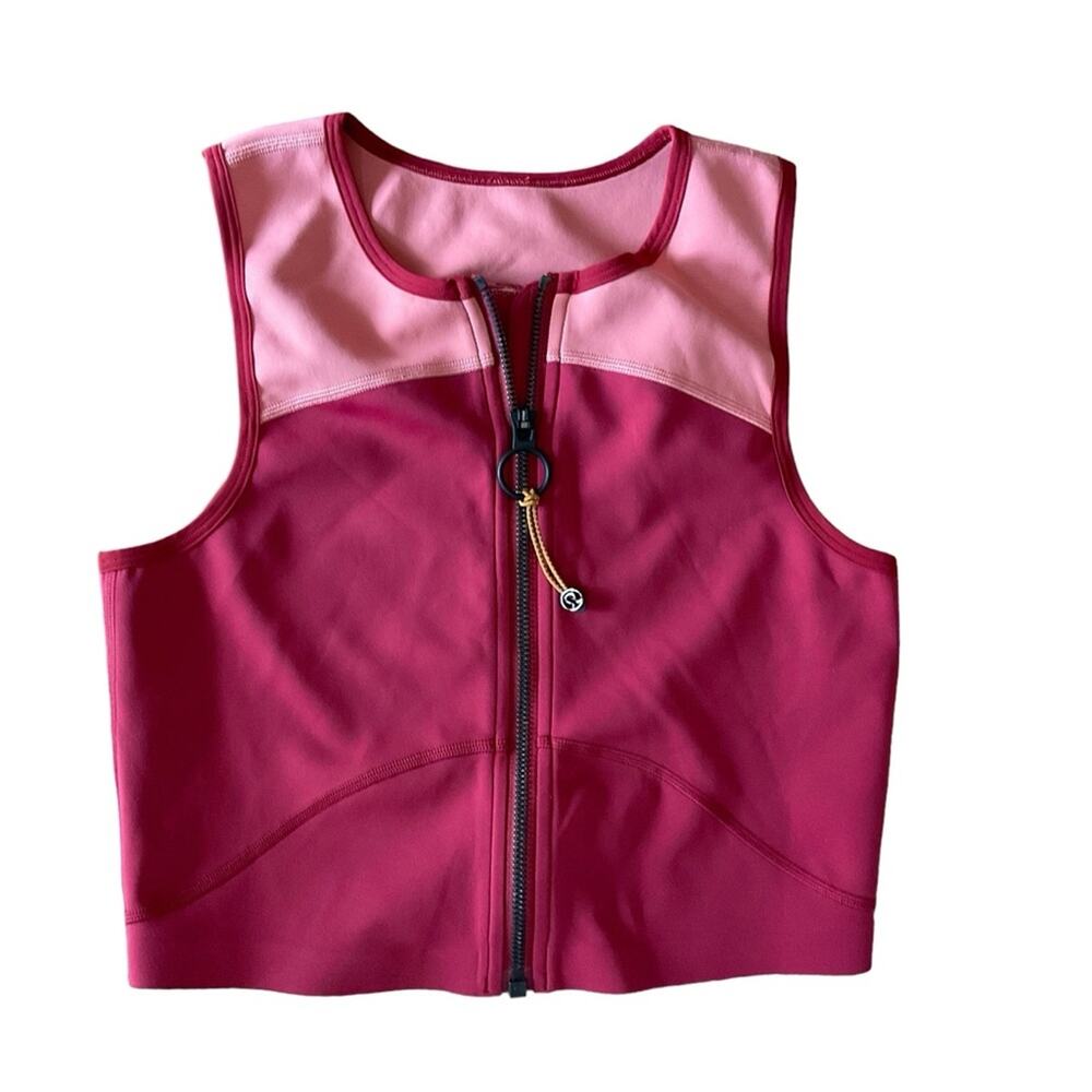 Lululemon x Roksanda Face Forward Crop Top Size S Full Zip Caliente Coral Rare